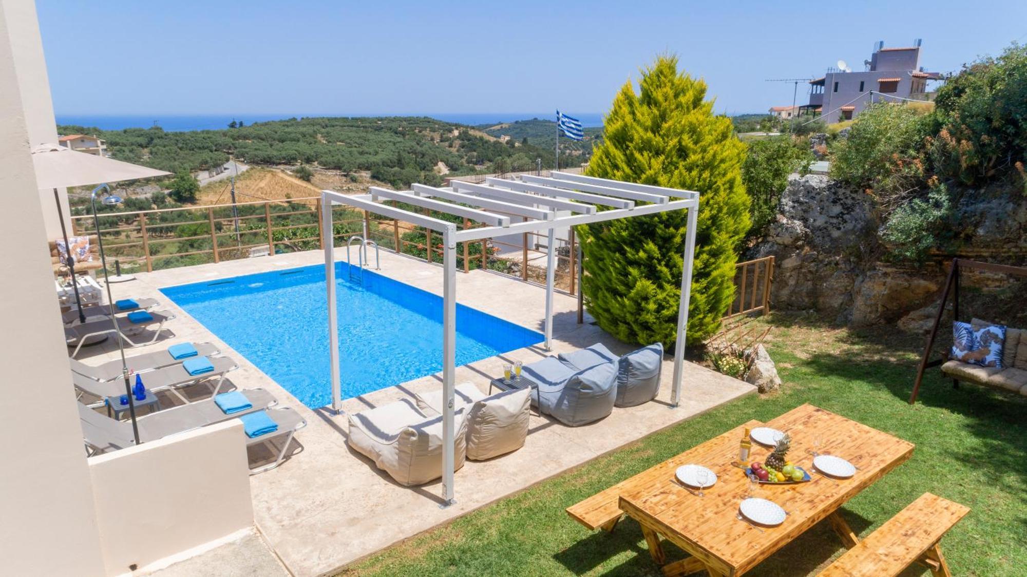 Cretan Sunny Villa Kournas Bagian luar foto